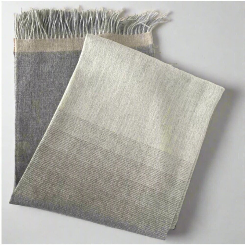 ARTZNL 100% Baby Alpaca ECO Throw Undyed Blanket Large Gray All Season Luxury - Picture 10 of 11